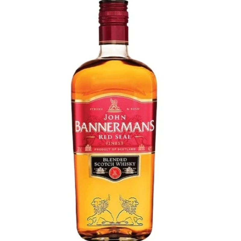 JOHN BANNERMANS RED SEAL WHISKY 750ML