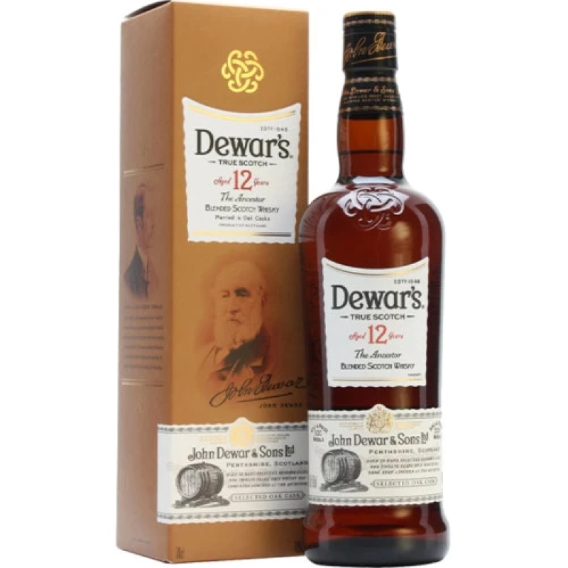 DEWAR'S 12 YEAR OLD WHISKY 75CL