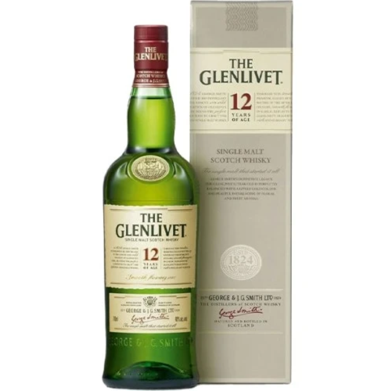 GLENLIVET 12 YEAR OLD WHISKY 750ML