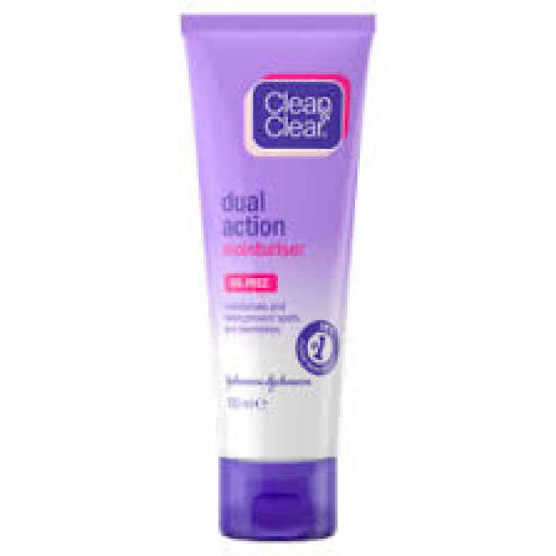 CLEAN AND CLEAR DUAL ACTION MOISTURIZER OIL FREE 100 ML