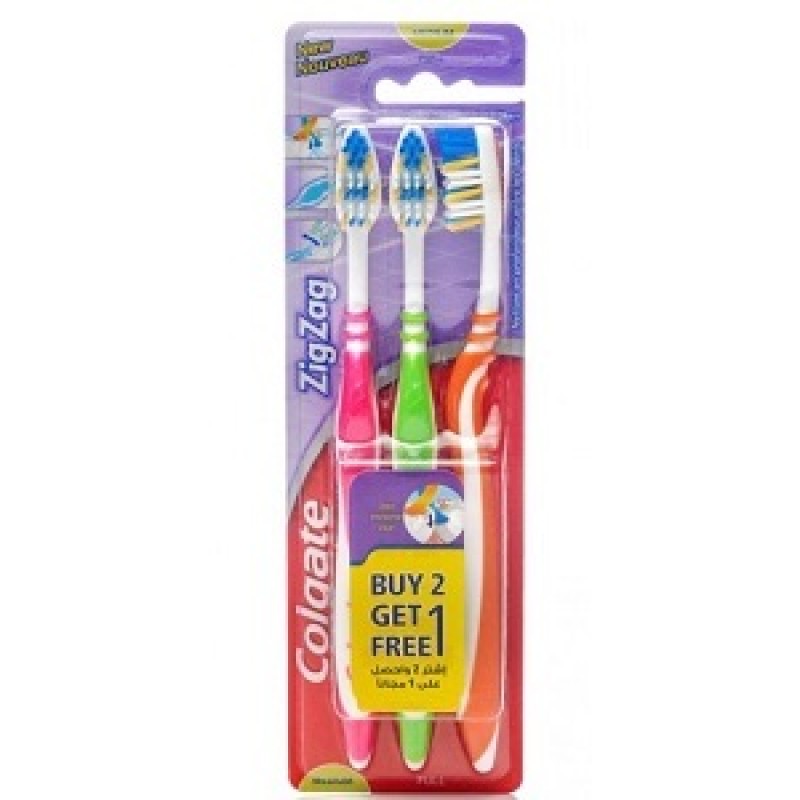 COLGATE ZIG ZAG TOOTH BRUSH BUY 2 GET 1 FREE 