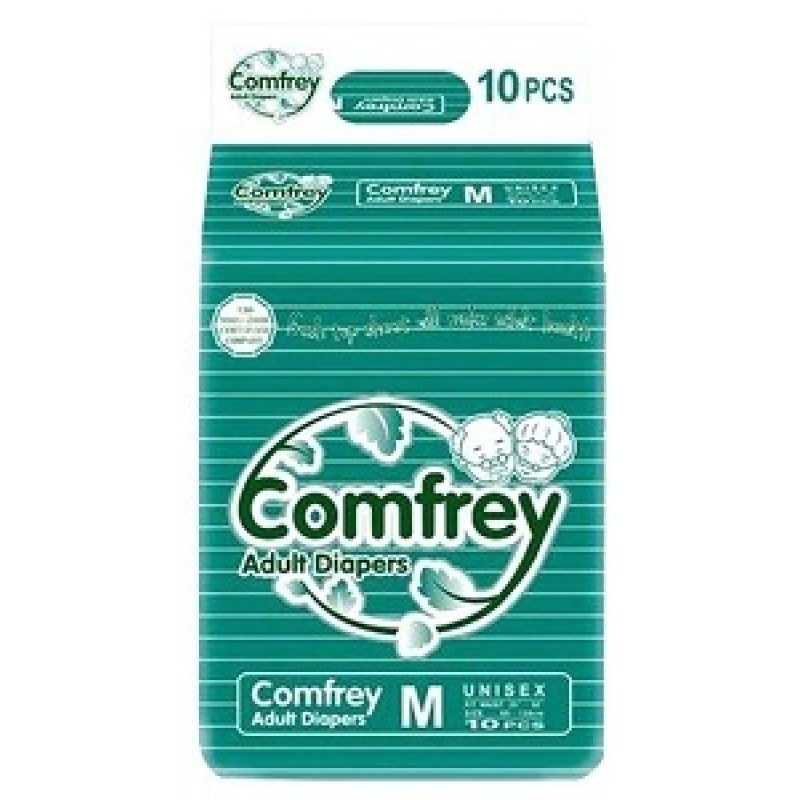 COMFREY ADULT DIAPER MEDIUM 10 PCS COMFREY ADULT DIAPER MEDIUM 10 PCS