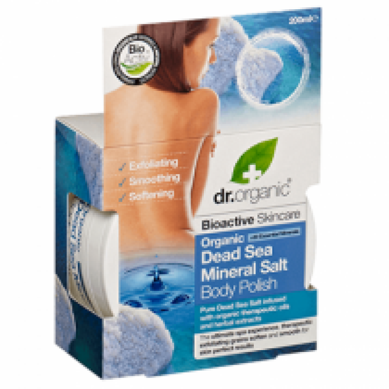 DR.ORGANIC DEAD SEA MINERAL BODY POLISH SALT SCRUB 200ML