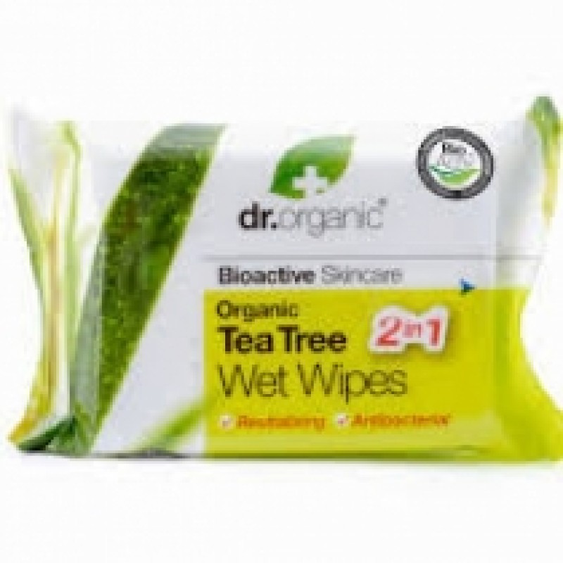 DR ORGANIC TEA TREE WET WIPES 20'S