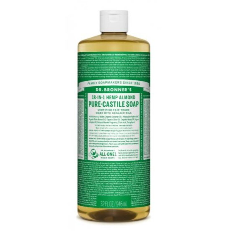 DR BRONNER'S 18 IN 1 HEMP ALMOND PURE CASTILE LIQUID SOAP 946ML