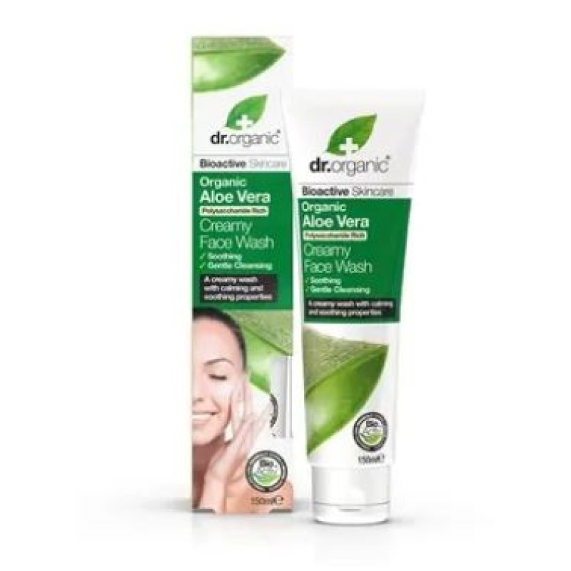 DR.ORGANIC ALOE VERA CREAMY FACE WASH 150ML