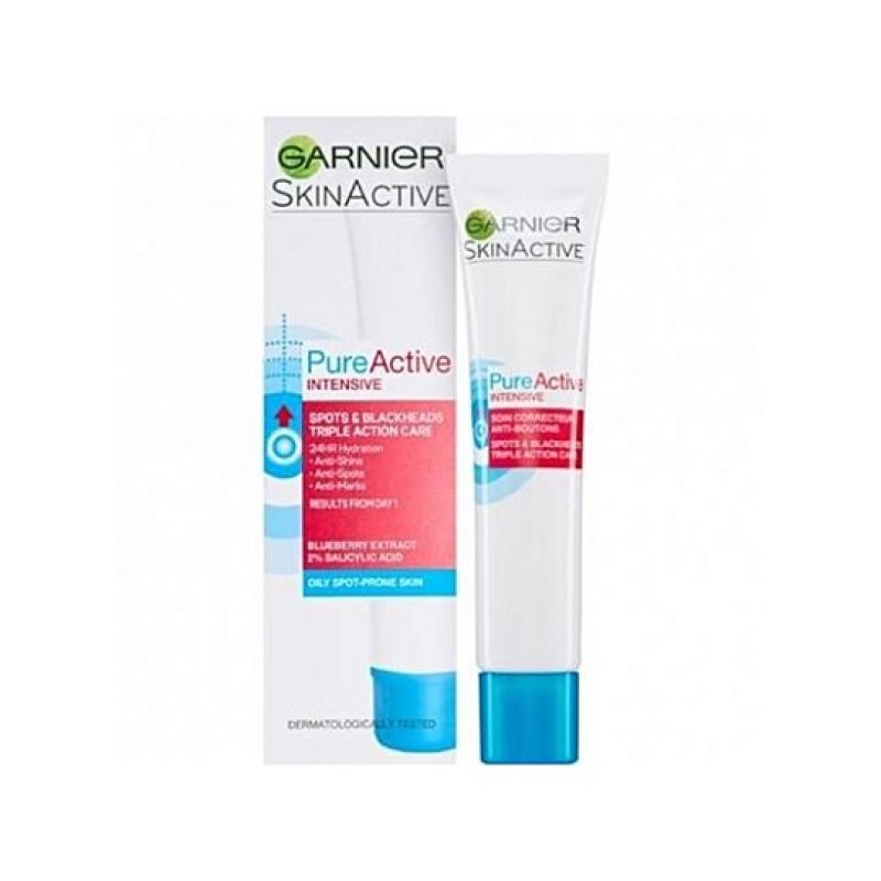 GARNIER PURE ACTIVE INTESIVE SPOTS AND BLACKHEADS GENTLE EXFOLIATING SCRUB 40 ML