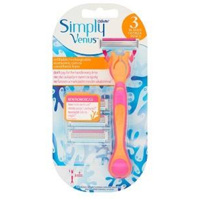 GILLETTE SIMPLY VENUS RAZOR 3 PC 