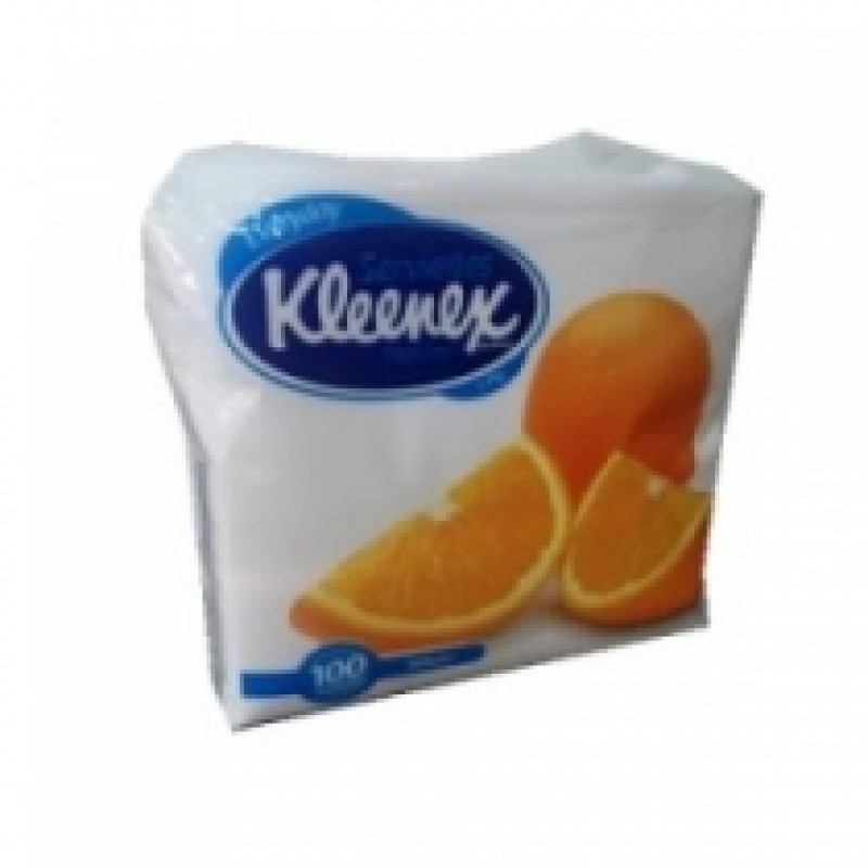 KLEENEX WHITE SERVIETES 1 PLY 100's