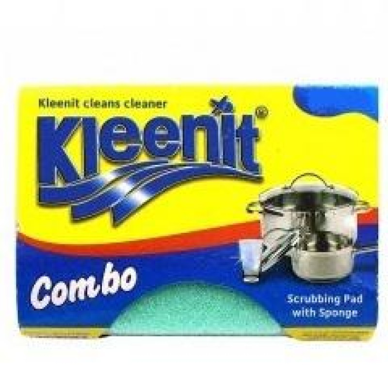 KLEENIT COMBO SCRUBBING PAD WITH SPONGE 5 PIECES