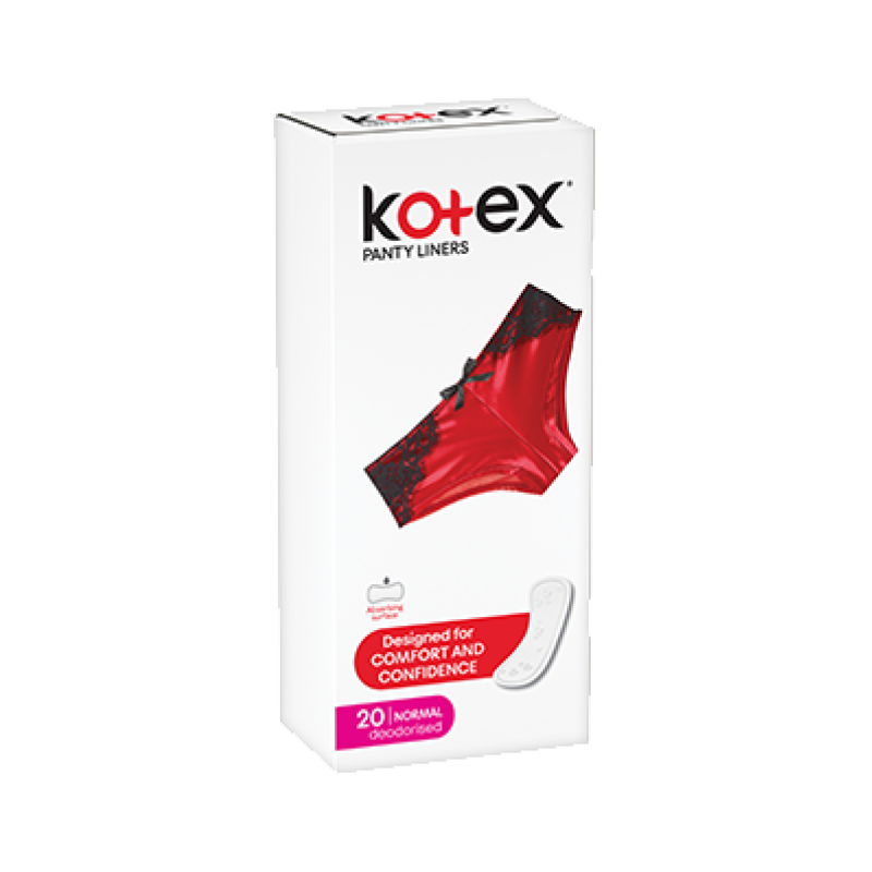 KOTEX PANTY LINERS DEODORIZED 20 PACK