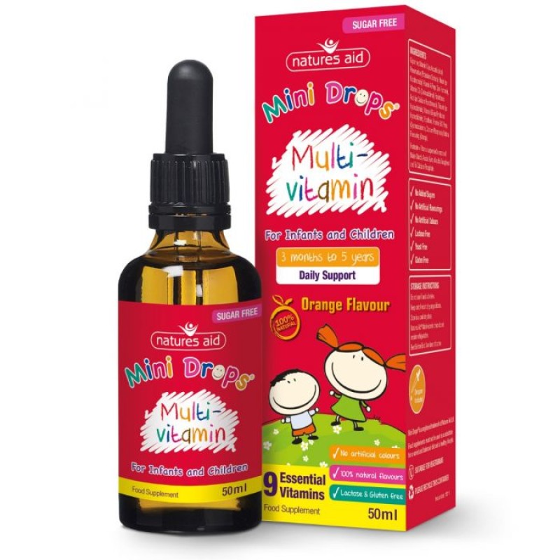 NATURE'S AID MULTI-VITAMIN DROPS INFANTS AND CHILDREN 50ML