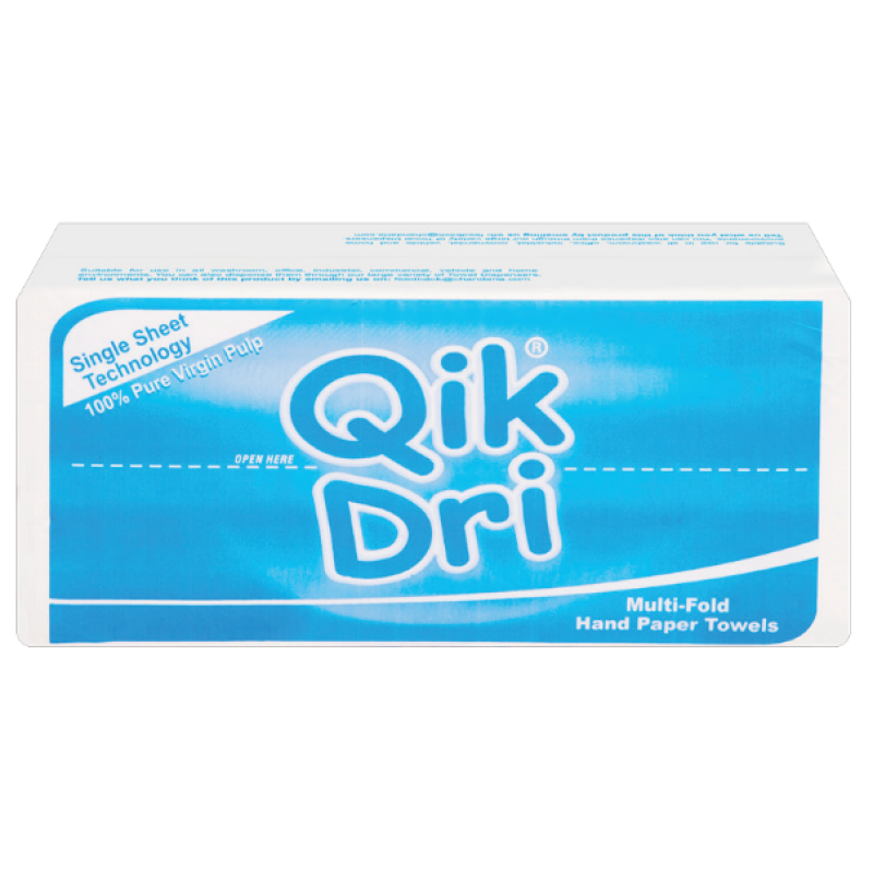 QIK DRI UNEMBOSSED PAPER HAND TOWEL WHITE