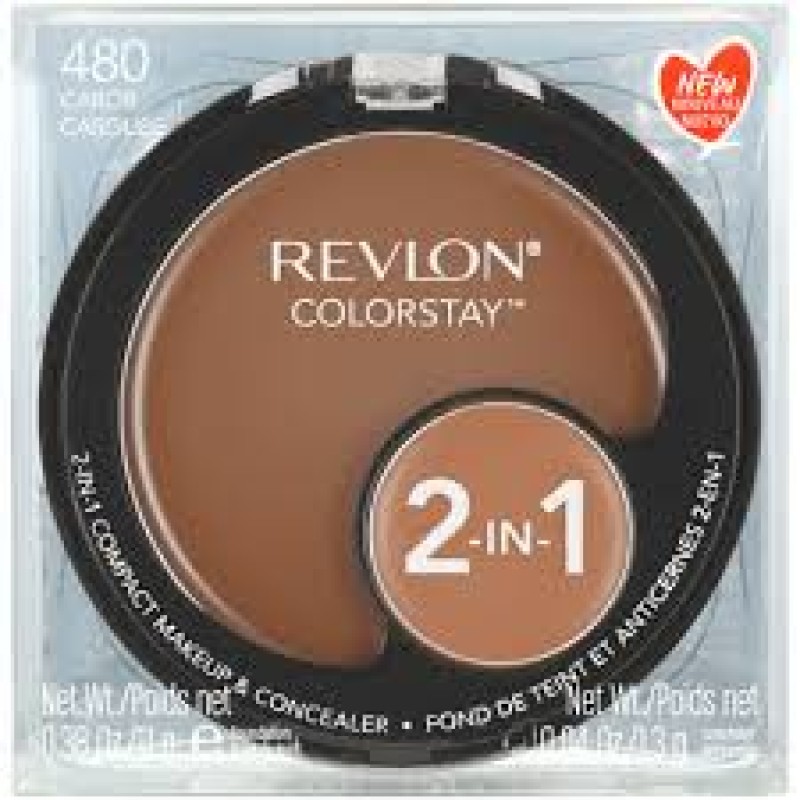 REVLON COLORSTAY 2 IN 1 COMPACT MAKEUP AND CONCEALER CAROB