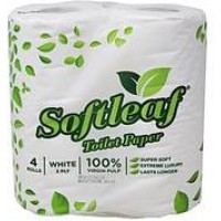 SOFTLEAF VIRGIN TOILET PAPER 4 ROLLS