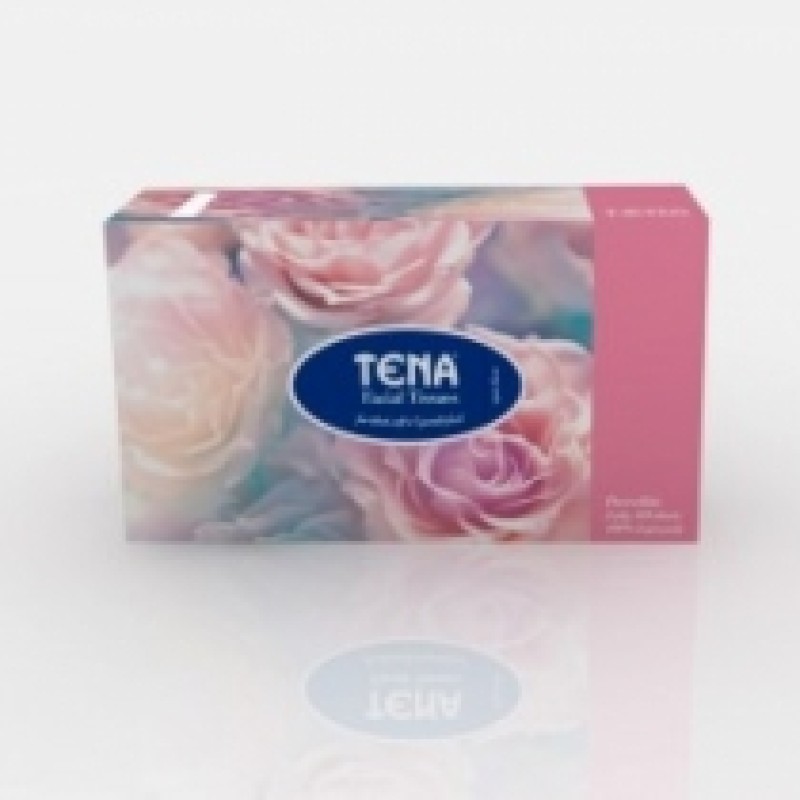 TENA FACIAL TISSUE 225 SHEETS PINK