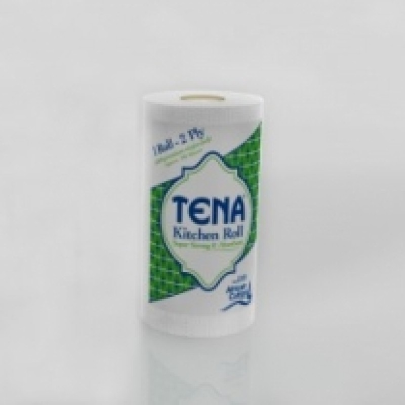 TENA SINGLE KITCHEN ROLL  WHITE