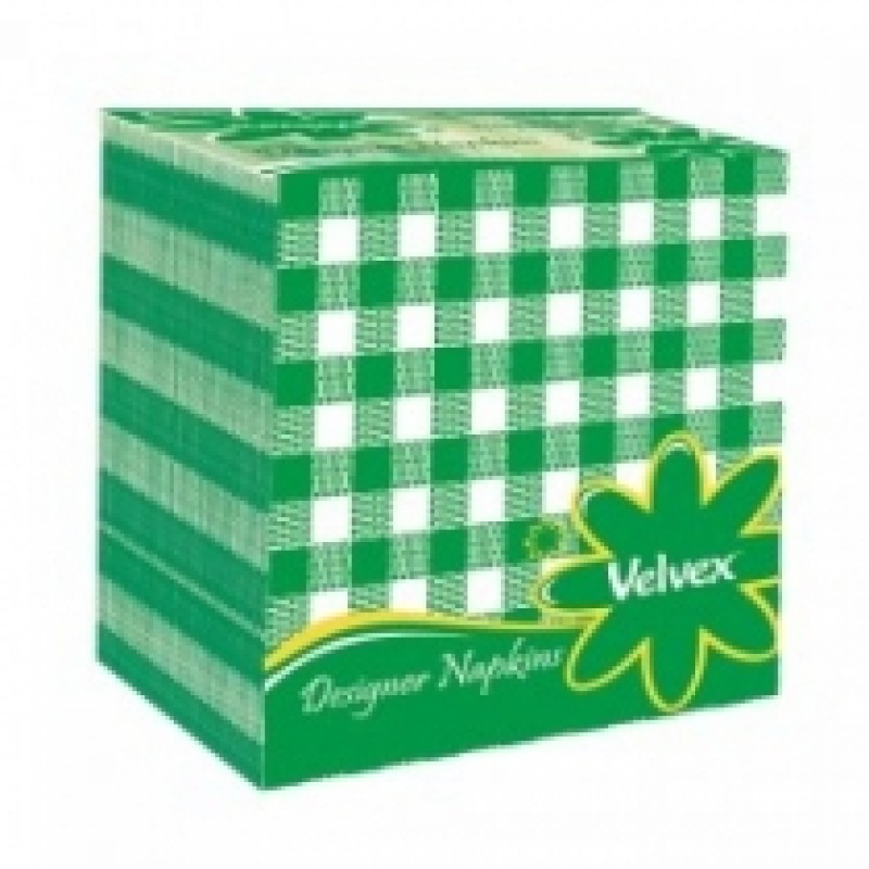 VELVEX NAPKINS GREEN 100S