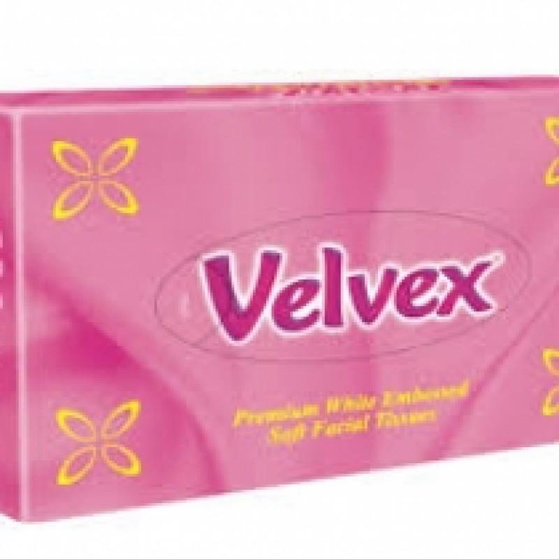 VELVEX PREMIUM PINK EMBOSSED FACIAL TISSUE 24S