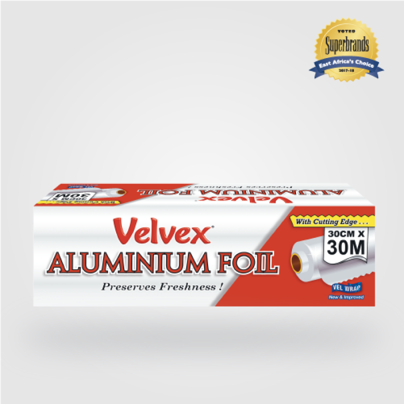 VELVEX CATERING ALUMINIUM FOIL 30CM X 30M