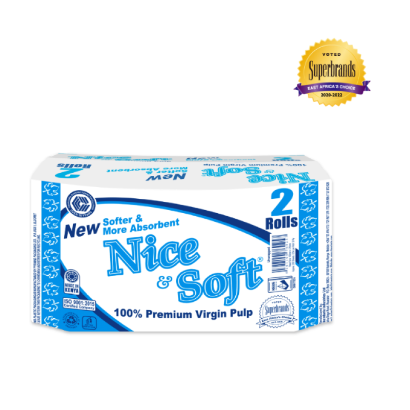 NICE AND SOFT TOILET PAPER WHITE TWIN PACK