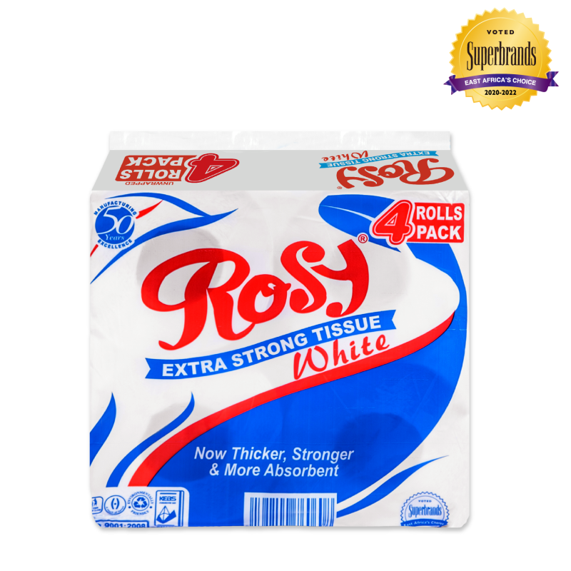 ROSY TOILET PAPER WHITE 4 PACK