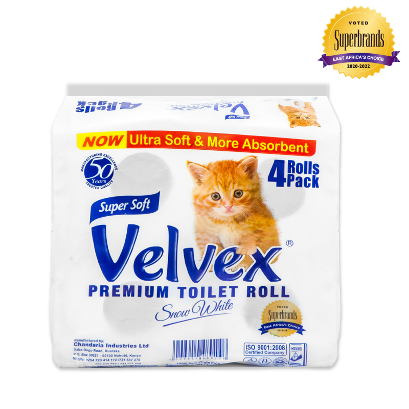 VELVEX WHITE TISSUE 4PACK