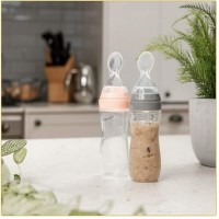 HAAKAA SILICONE BABY FOOD DISPENSING SPOON WITH CAP