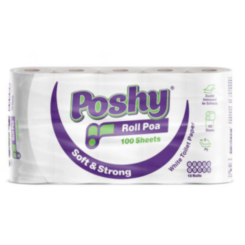 POSHY ROLL POA TOILET TISSUE 10 PACK