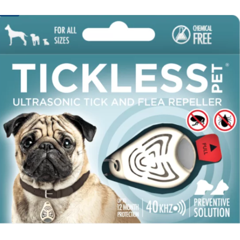 TICKLESS PET CHEMICAL FREE ULTRASONIC FLEA AND TICK REPELLENT– BEIGE