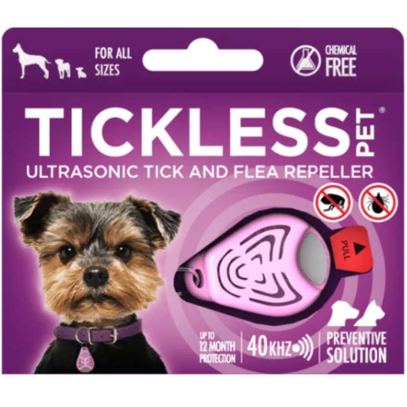 TICKLESS  PET CHEMICAL FREE ULTRASONIC FLEA AND TICK REPELLERNT– PURPLE