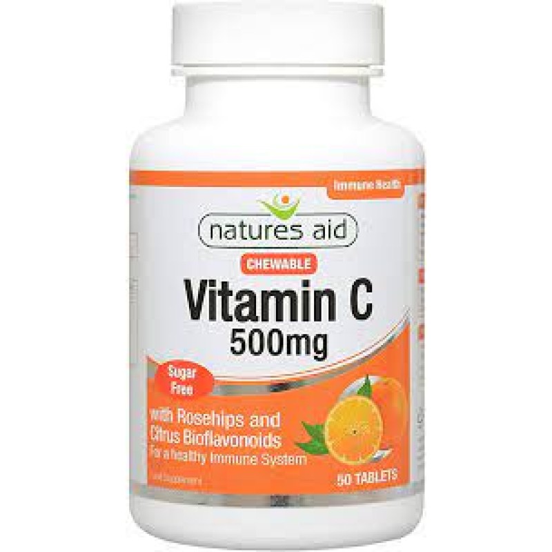 Natures Aid Vitamin C 500mg Chewable 50s