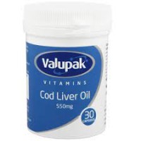 Valupack cod liver oil 550mg 30s