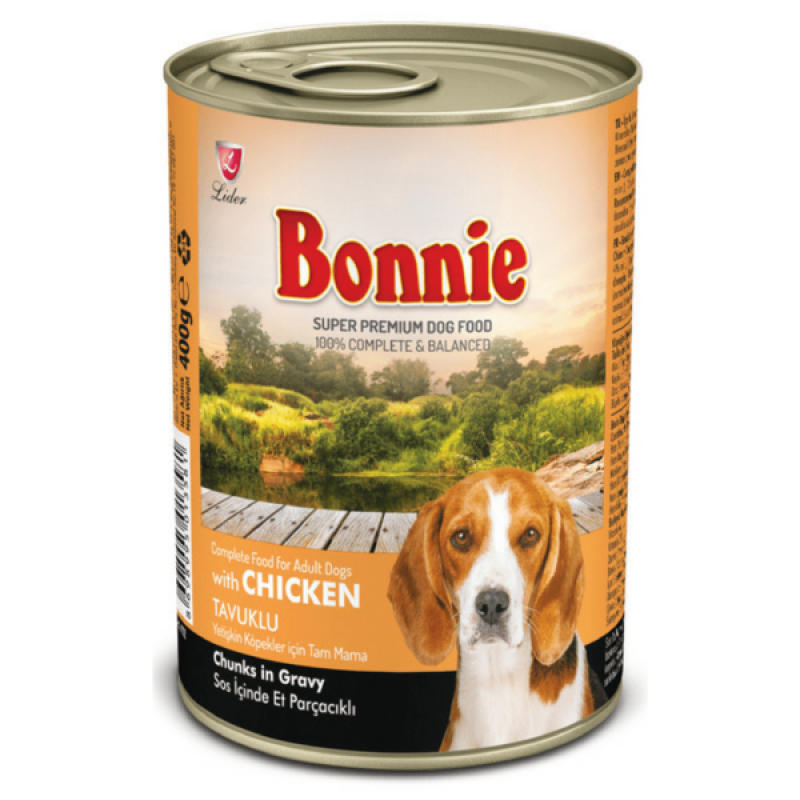 BONNIE ADULT DOG FOOD CANNED – CHICKEN CHUNKS IN GRAVY 400G