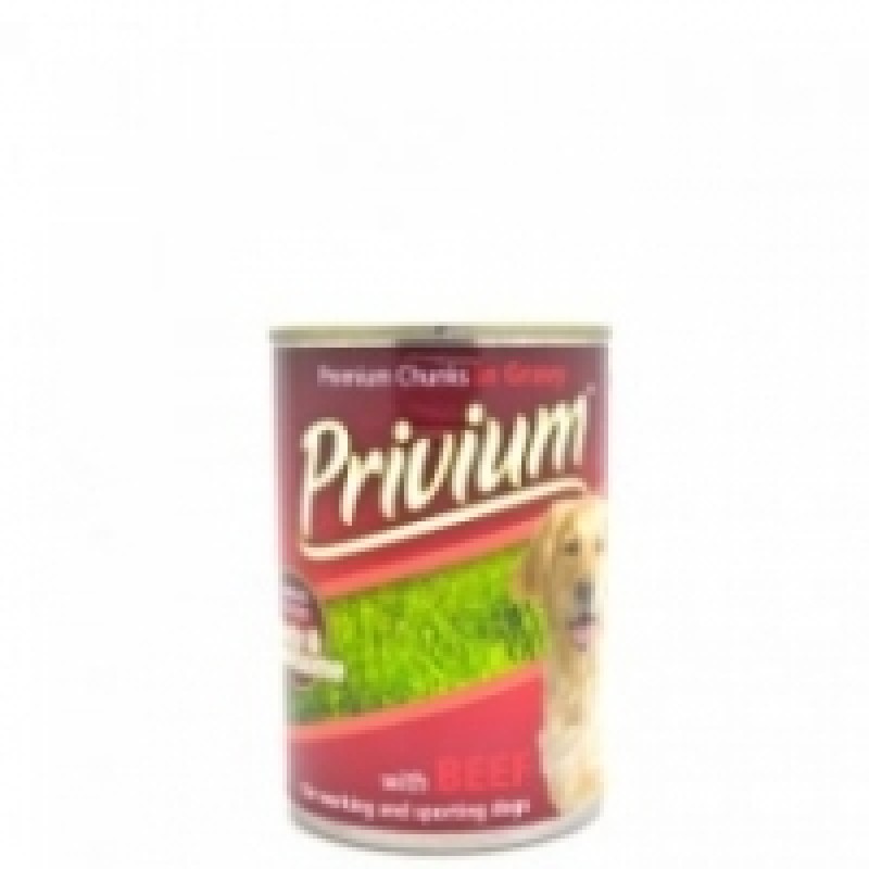 PRIVIUM DOG FOOD WITH BEEF 410G