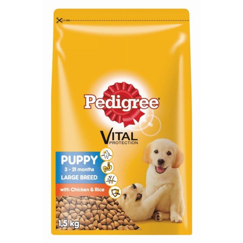 PEDIGREE LARGE TO GIANT BREED DOG FOOD CHICKEN AND RICE 1.5KG