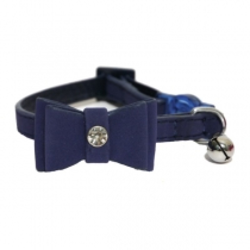ROSEWOOD NAVY BOW TIE CAT COLLAR
