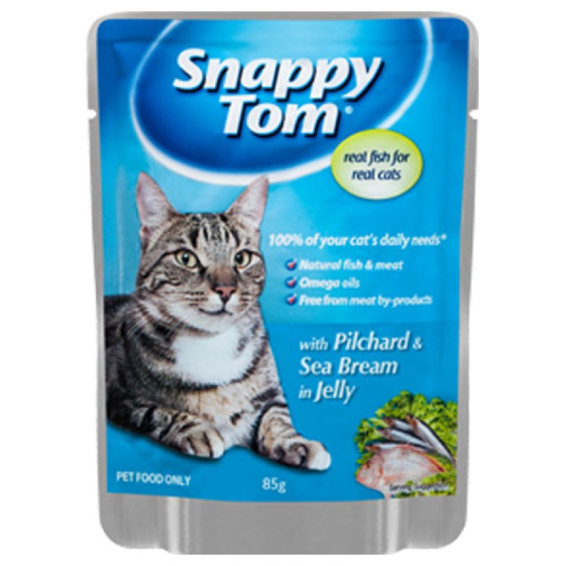 SNAPPY TOM WITH PILCHARD & SEA BREAM 85G