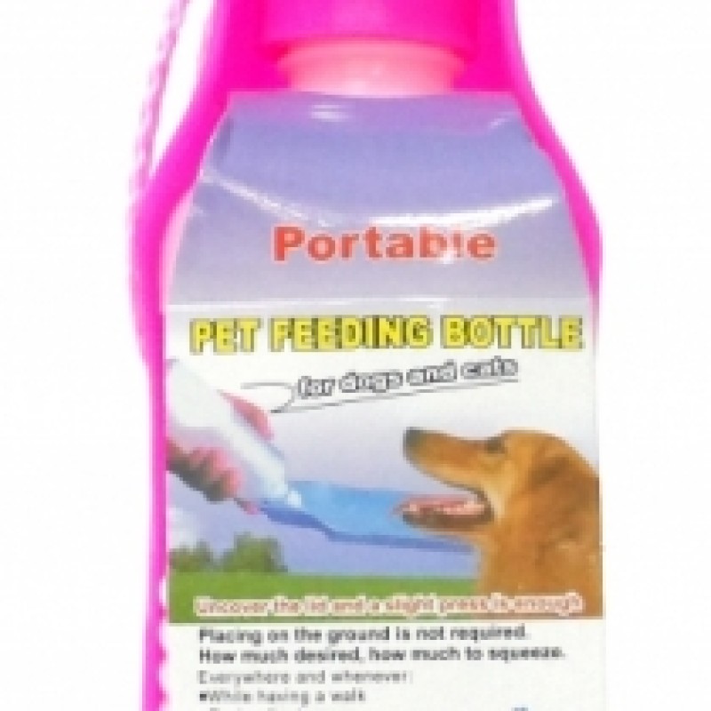 THE PET HOUSE Portable Water Bottle - 300 ml - Pink