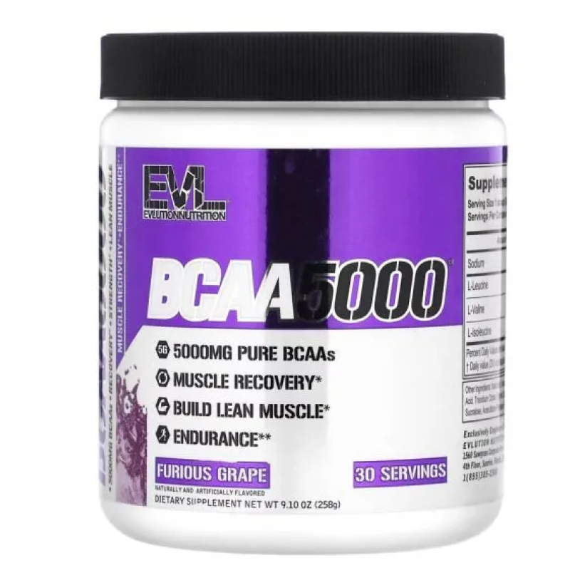 EVLUTION  BCAA 5000 FURIOUS GRAPE 258G