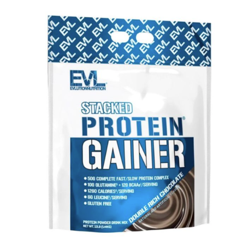 EVLUTION  STACKED PROTEIN GAINER DOUBLE RICE CHOCOLATE 5.44KG