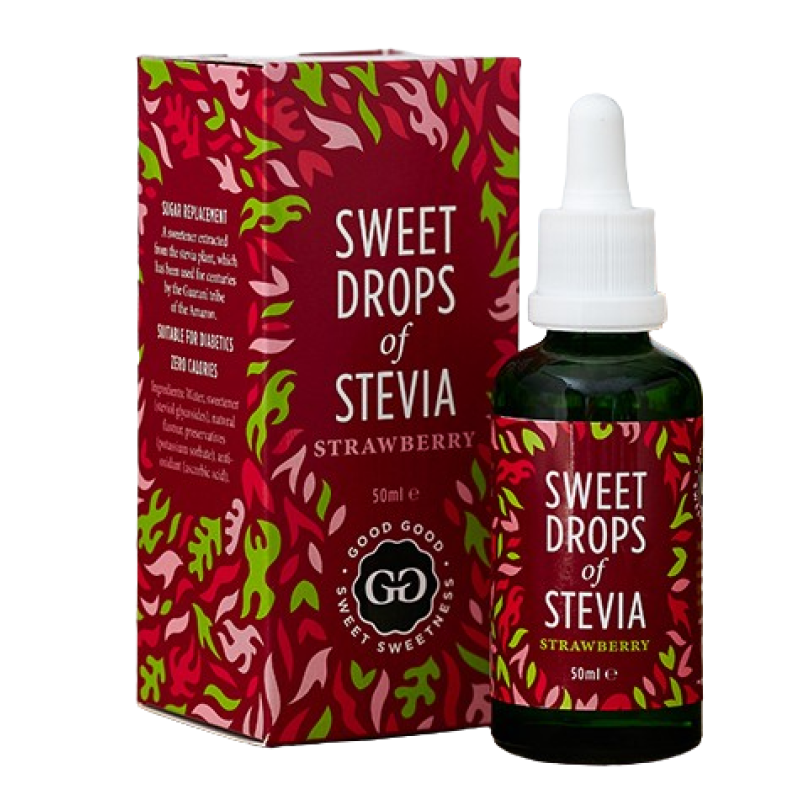 VIAHEALTH SWEET DROPS OF STEVIA – STRAWBERRY 50ML