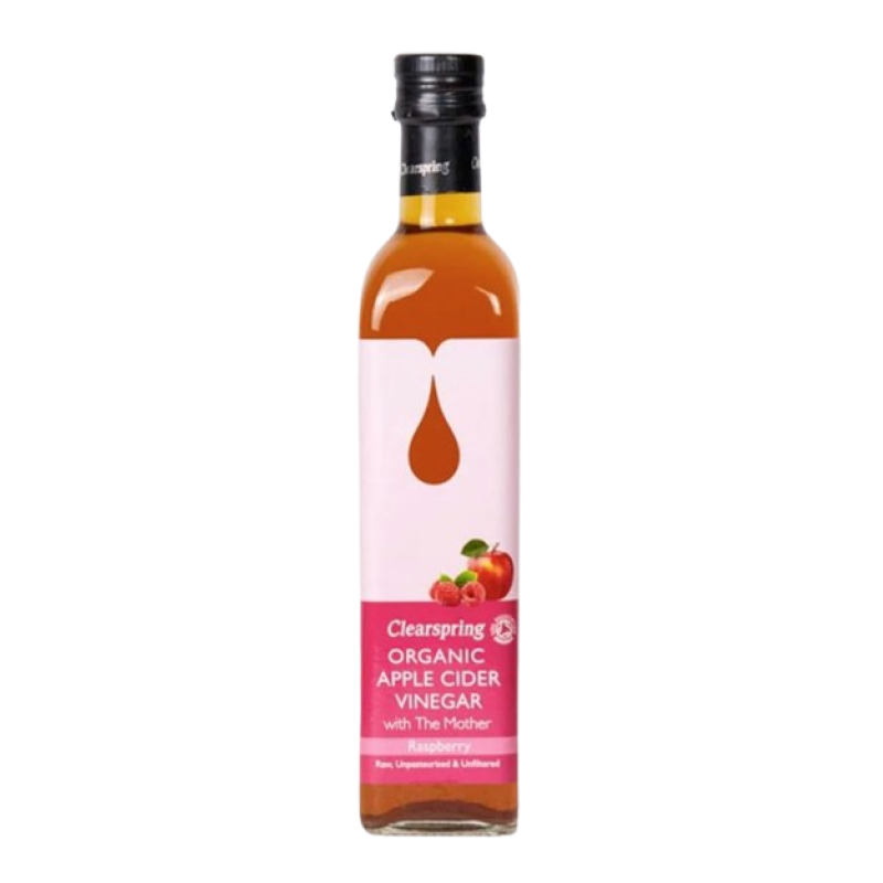 CLEARSPRING ORGANIC APPLE CIDER VINEGAR RASPBERRY 500ML