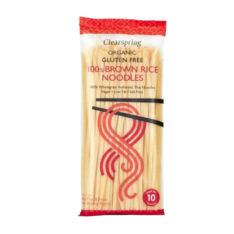 CLEARSPRING BROWN RICE NOODLES 200GM- GLUTEN-FREE 100%