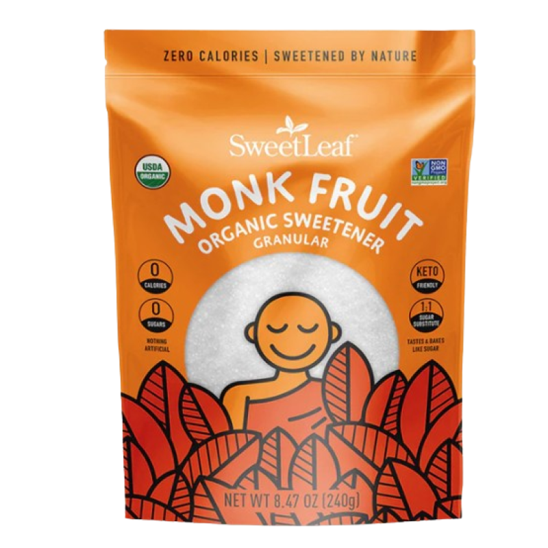 SWEETLEAF GRANULAR MONK FRUIT ORGANIC SWEETENER 240G