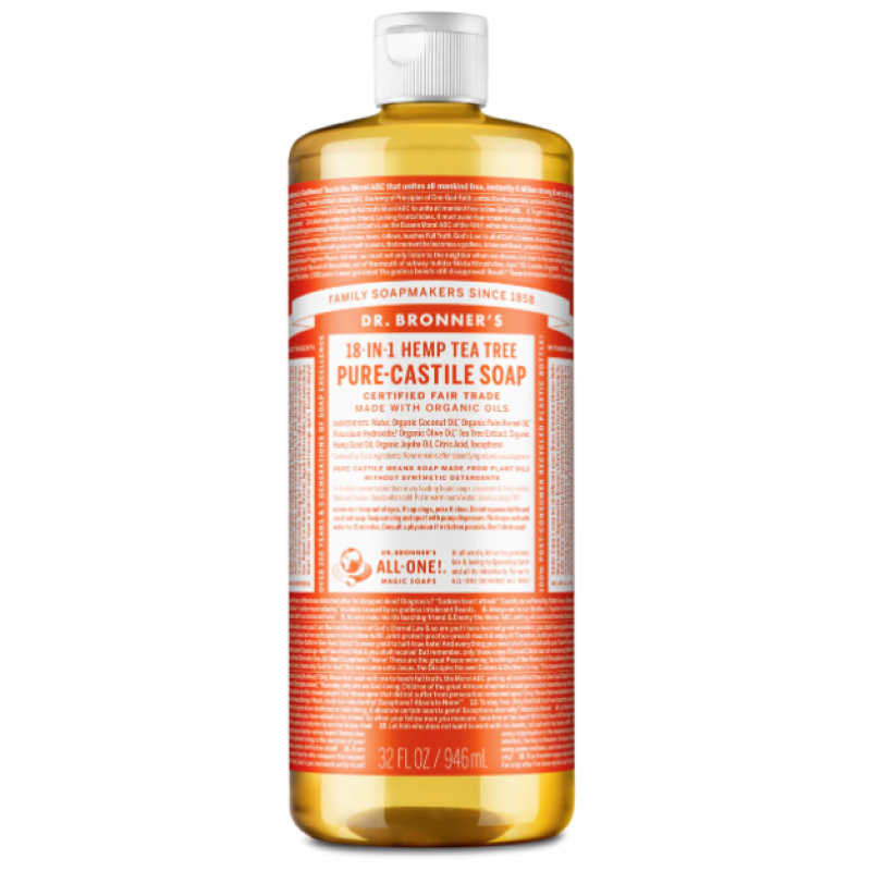 DR BRONNER'S TEA TREE PURE CASTILE LIQUID SOAP 473ML