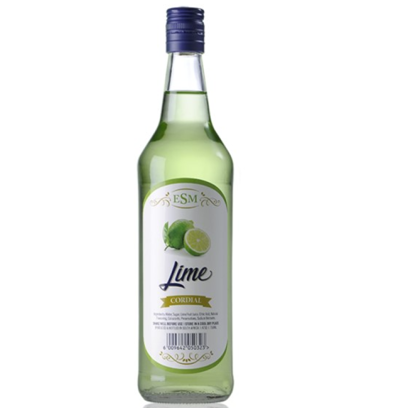 ESM LIME CORDIAL 750ML