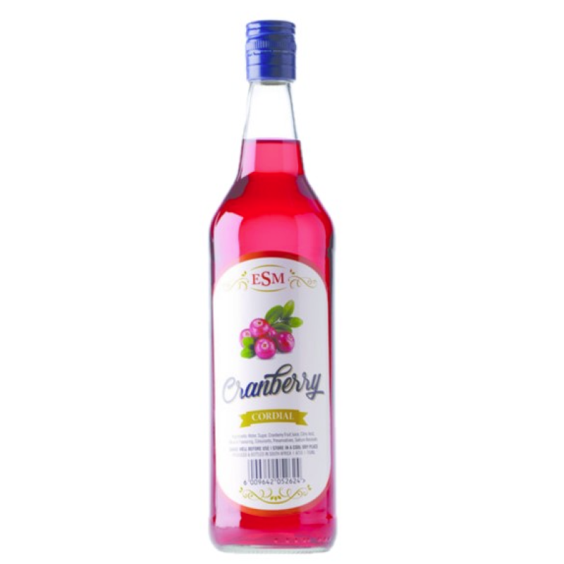 ESM CRANBERRY CORDIAL 750ML