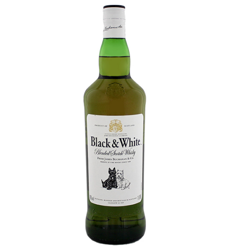 BLACK & WHITE BLENDED SCOTCH WHISKY 1L  