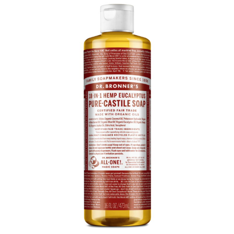 DR BRONNER'S EUCALYPTUS PURE CASTILE LIQUID SOAP 473ML